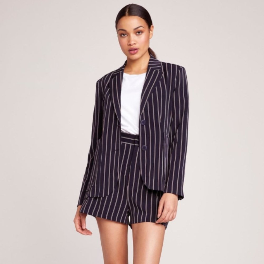 BB Dakota Blaze It Fitted Stripe Blazer Size XS
